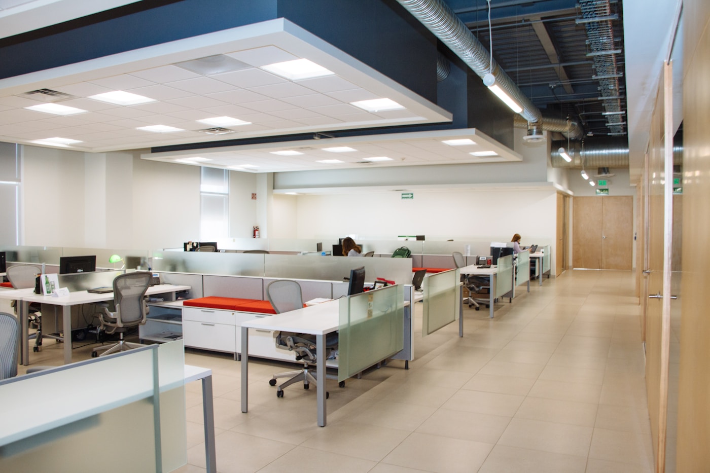 A bright and orderly commercial office facility